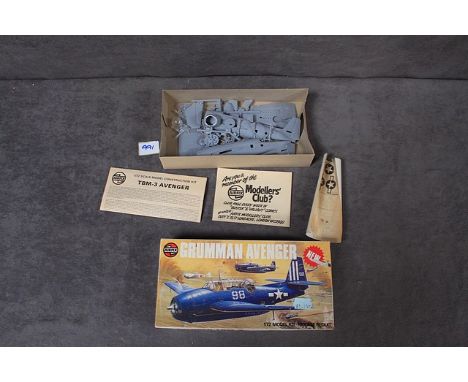 Airfix 1/72 scale model kit 03033-9 Series 3 Grumman Avenger with instructions still on sprues in box