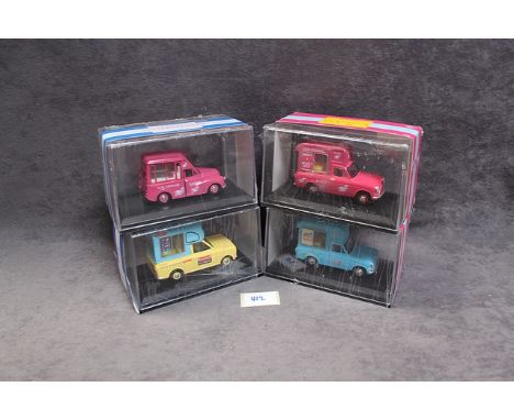 4 x Oxford Roadshow diecast model comprising # MM043 Oxford Diecast Tonibell Pink - 1:43 Scale # HA007 Oxford Diecast Lyons M