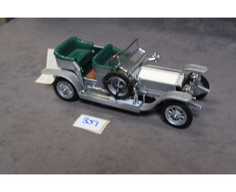 Franklin Mint 1:24Scale Rolls Royce Silver Ghost - 7.4 Litre From 1907 - 925 Sterling Silver, Metal, Detailed 7.4 Litre Engin