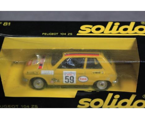 Solido Diecast Model #81 Peugeot ZS In Yellow With Box