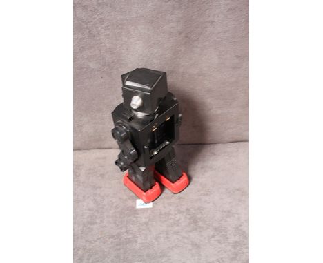 Battery Operated plastic Robot made in Kong (missing Battery Cover)