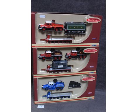 Lledo Diecast Model Sets Trackside Comprising Of #DG198000 SCAMMEL CONTRACTOR TRAILER #DG198007 SCAMMEL CONTRACTOR TRAILER #D