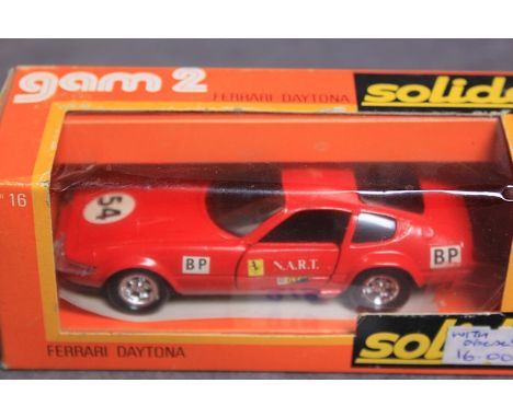Solido GAM 2 Diecast Model #16 Ferrari Daytona In Red Complete With Box