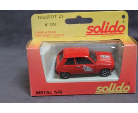 Solido Diecast Model #1316 Peugeot ZS In Red Complete With Box