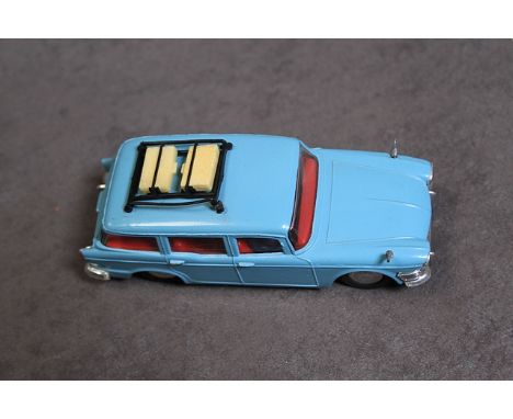 TRI-ANG - SPOT ON #183 HUMBER SNIPE Estate Car With Roof Rack And Luggage Colour Pale Blue Model Is Mint And A Firm Box