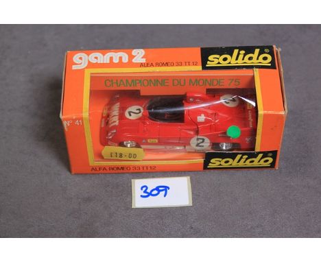 Solido GAM 2 Diecast Model #41 Alfa Romeo 33 TT12 In Red Complete With Box
