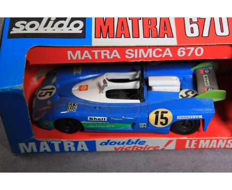 Solido Diecast Model #13 Matra 670 Courte In Blue No Cellophane Complete With Box