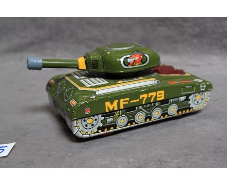 China Toys Mf 779 Tin Lithograph Friction Tank no box