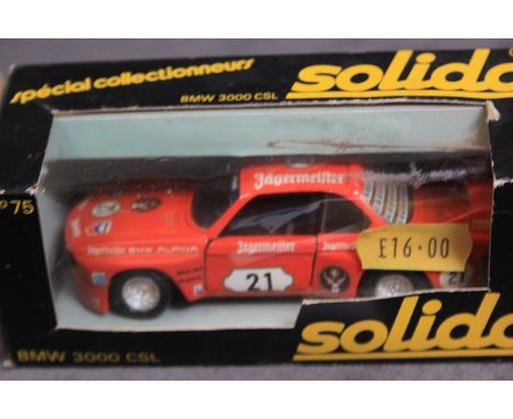 Solido Diecast Model #75 BMW 3000 TBR Orange With Box