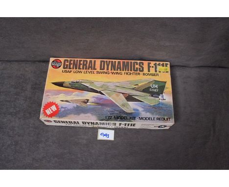 Airfix 1/72 scale model kit 04008-6 Series 4 General Dynamics F-111E with instructions in box