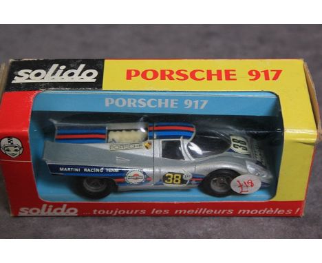 Solido Diecast Model #186 Porsche 917 In Silver With Box