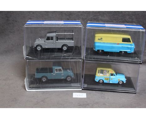 4 x Oxford Roadshow diecast model comprising #MM033 Oxford Diecast Walls Ice Cream - 1:43 Scale #JA001Oxford Diecast Walls - 