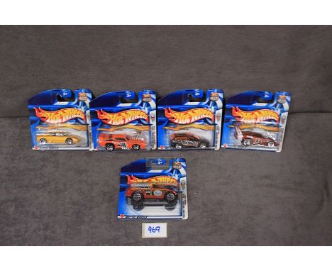 5x Hot Wheels Diecast "2003 First Editions" all on unopened cards, comprising of; #56380 Power Panel 29/42, #56372 1970 Dodge