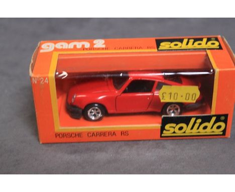 Solido GAM 2 Diecast Model #24 Porsche Carrera In Red Complete With Box