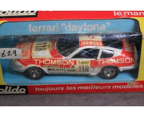 Solido Diecast Model #16 Ferrari Daytona In Red And White Complete With Box
