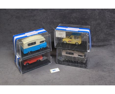 4 x Oxford Roadshow diecast model comprising # JM006 Oxford Diecast Paralanian - 1:43 Scale # MM035 Oxford Diecast Ice Cream 