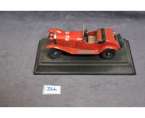 Togi (Italy) 1930 Alfa Romeo 1750 Gran Sport Made By Togi (Italy) on plinth but no case&nbsp; In The Late 70s 1:23 Scale Red 