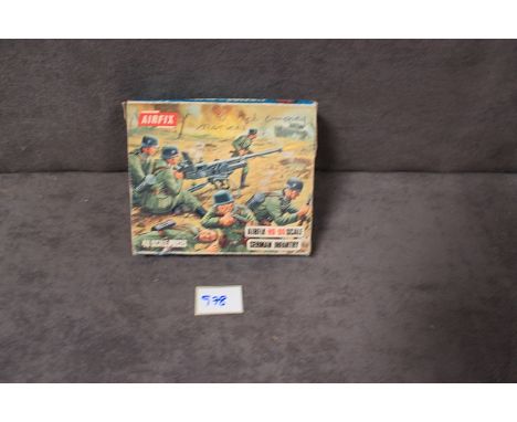 Airfix H0-00 Scale German Infantry 48 figures in a good box (box has some writing on it)