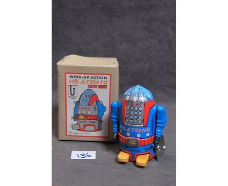 Cragston (Japan) Mr. Atomic Wind Up Toy Robot