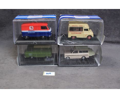 4 x Oxford Roadshow diecast model comprising # JM005 Oxford Diecast Post Office - Stepped Roof - 1:43 Scale #JM002 Oxford Die