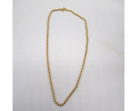 9ct yellow gold belcher chain necklace necklace, stamped 9ct, L46cm, 7.7g 