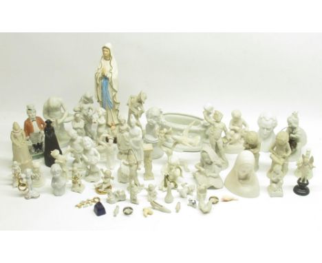 Mixed collection of continental and British bisque and other figures/figurines inc. 2 Beneagles Scotch Whisky figures of Eliz