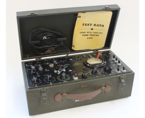 WWII period US Army Signal Corps. Dynamic tube/valve tester model I-177 