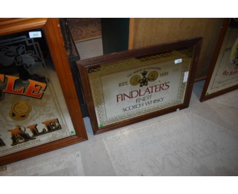 An advertising mirror, Findlaters Scotch Whisky, approx 59 x 44cm