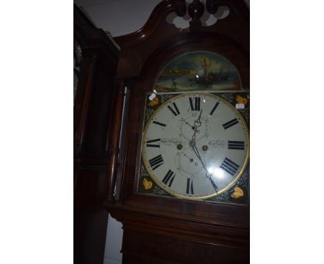 A 19th Century mahogany cased longcase clock the case having inlay decortation, line and shell, containing 8 day movement, th