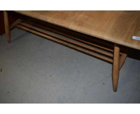 A stripped coffee table, Ercol or similar