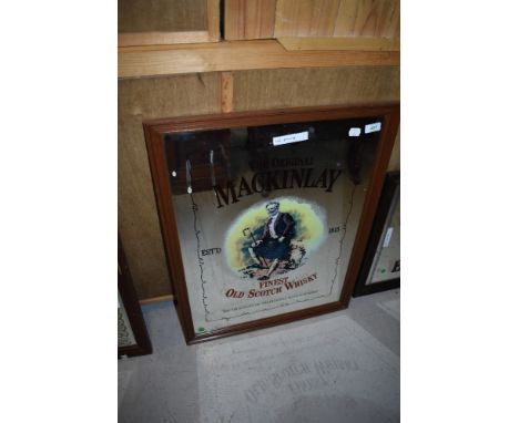 An advertising mirror, Mackinlay Scotch Whisky, approx 66 x 51cm
Modern reproduction.