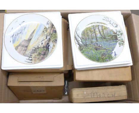 A set of twelve Royal Worcester Plates of the Year, boxed **PLEASE NOTE THIS LOT IS NOT ELIGIBLE FOR POSTING AND PACKING** 
