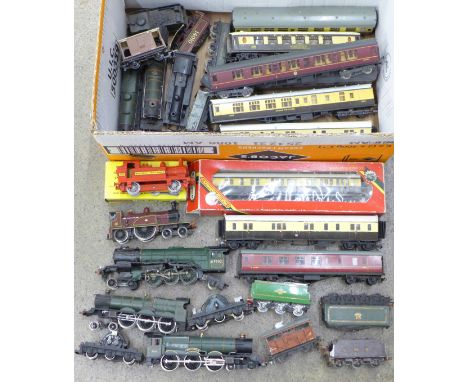 A collection of OO gauge model railway including locomotives, Budgie railway engine lacking one wheel, some others a/f 