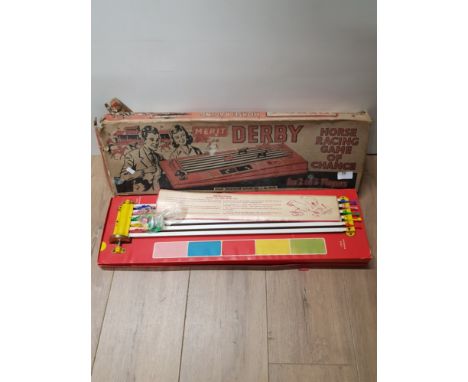 VINTAGE BOXED MERIT DERBY HORSE RACING GAME