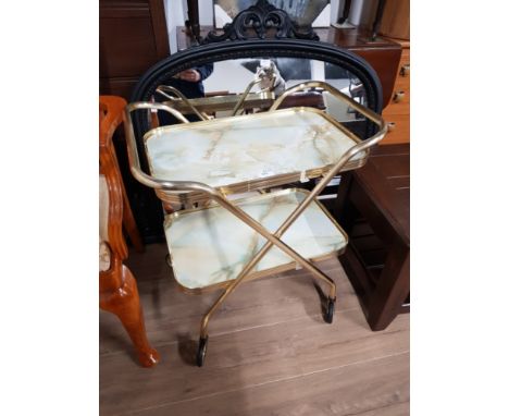 VINTAGE 2 TIER SERVING TROLLEY