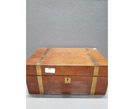 VINTAGE WRITING BOX WITH BRASS INLAID