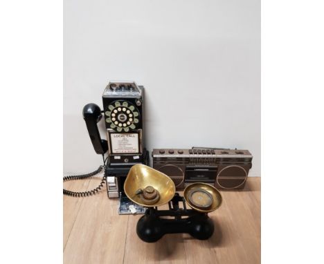 REPRODUCTION CLASSIC EDITION HALL PHONE TOGETHER WITH SCALES ETC