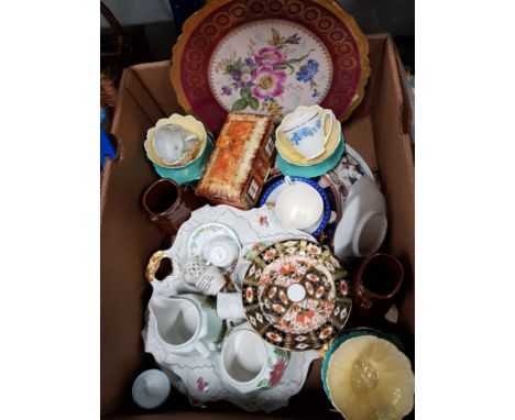 A BOX OF ASSORTED WARE INC ROYAL WORCESTER ROYAL WINTON ETC