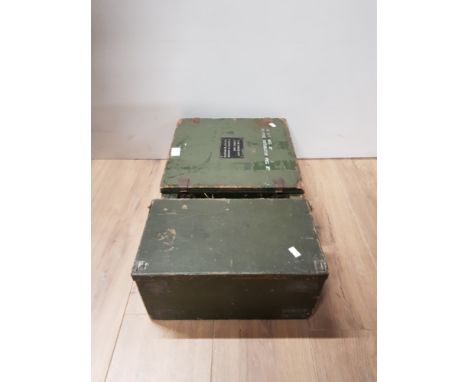 2 VINTAGE WOODEN MILITARY RELATED BOXES