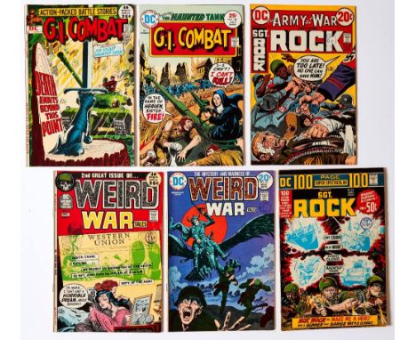 G.I. Combat (1970-71) 151, 181. With Our Army At War 254, Weird War Tales 2, 23 and 100-Page Super Spectacular DC-16 (Sgt Roc