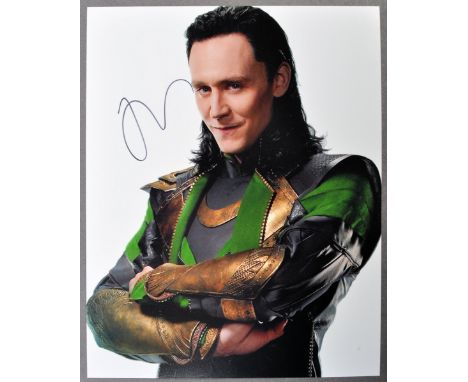 Tom Hiddleston - British Actor - Marvel Avengers / Thor - Loki - great autographed 8x10" colour photograph of Hiddleston as L
