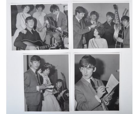 The Beatles - a rare set of x4 original vintage&nbsp;black and white photographs taken by Les Goode, at the Northwich Carniva