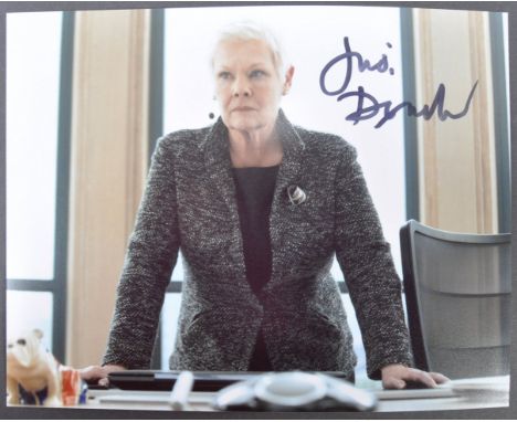 James Bond - Dame Judi Dench - English Actress &amp; Author - impressive signed 8x10" colour photograph of Dench as M in the 