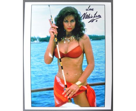 Valerie Leon Memorabilia Collection - an original autographed 8x10" colour photograph of Leon in the James Bond 007 film ' Ne
