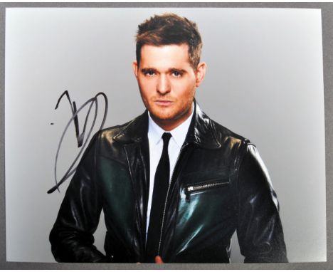 Michael Buble - Canadian singer / songwriter - an autographed colour 8x10" photograph, signed in black ink to a light portion