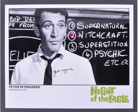 Peter Wyngarde (1927-2018) - Night Of The Eagle (1962) - an autographed 8x10" colour photograph from the cult British horror 