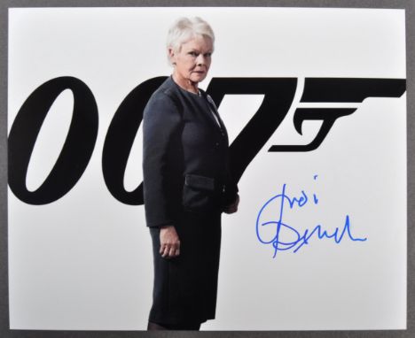 James Bond - Dame Judi Dench - English Actress &amp; Author - impressive signed 8x10" colour photograph of Dench as M in the 