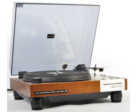 Marantz - Model 6300 - A superb mid 20th Century 1975 retro vintage Hi-Fi record player turntable deck having a two speed dir