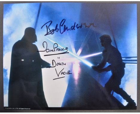 Star Wars - David Prowse (aka Dave Prowse) and Bob Anderson (1922-2012) - an incredibly rare original hand signed 8x10" photo