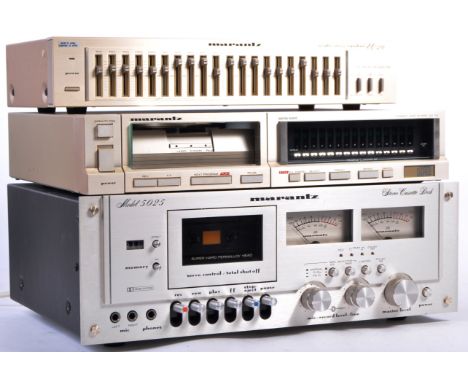 Marantz Hi-Fi - A vintage three part stacking Hi - Fi music stereo system to include a Graphic Stereo Equalizer EQ-20 in a ch